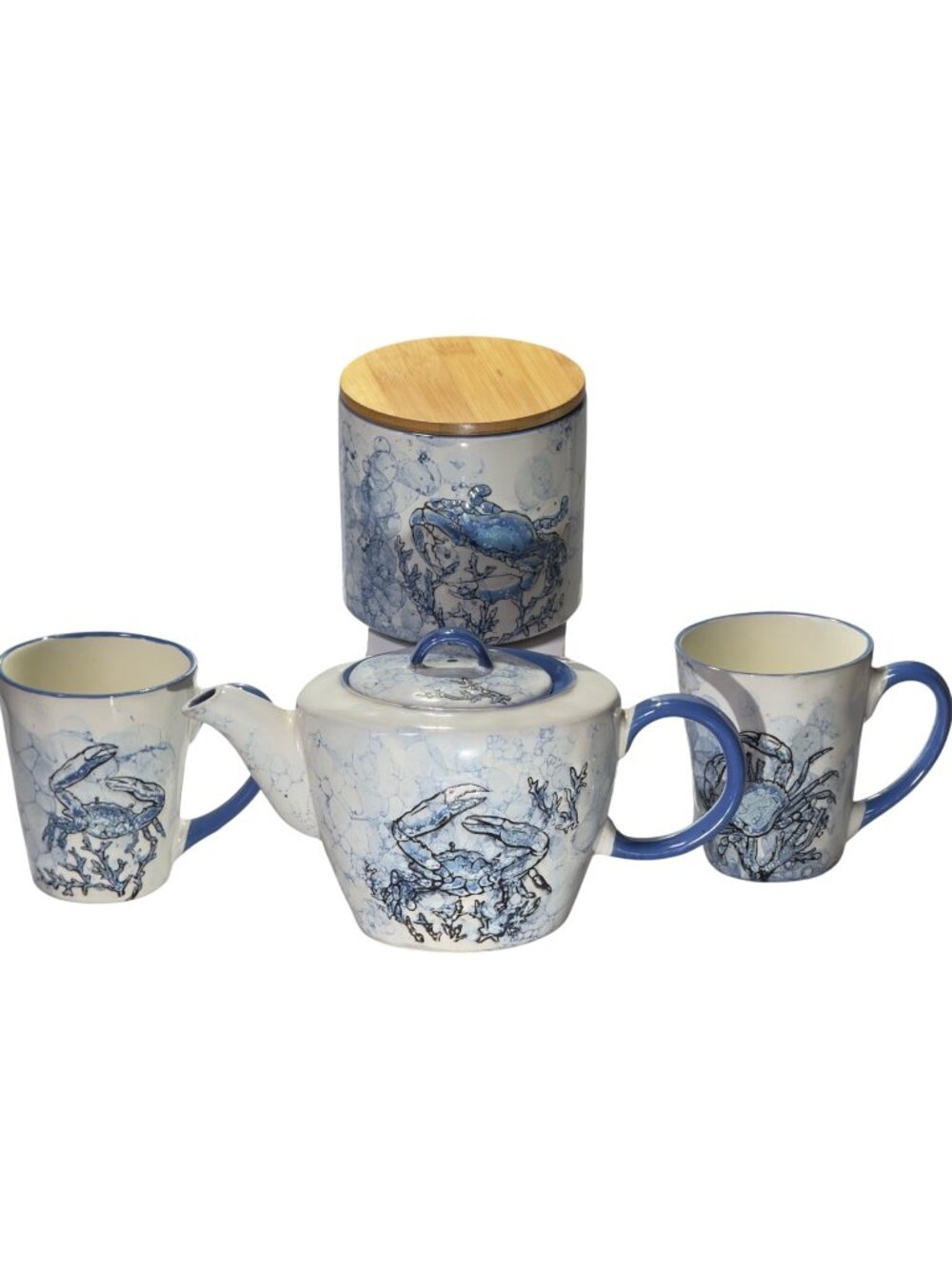 Spectrum Designz Chesapeake Bay Blue Crab Teapot Set